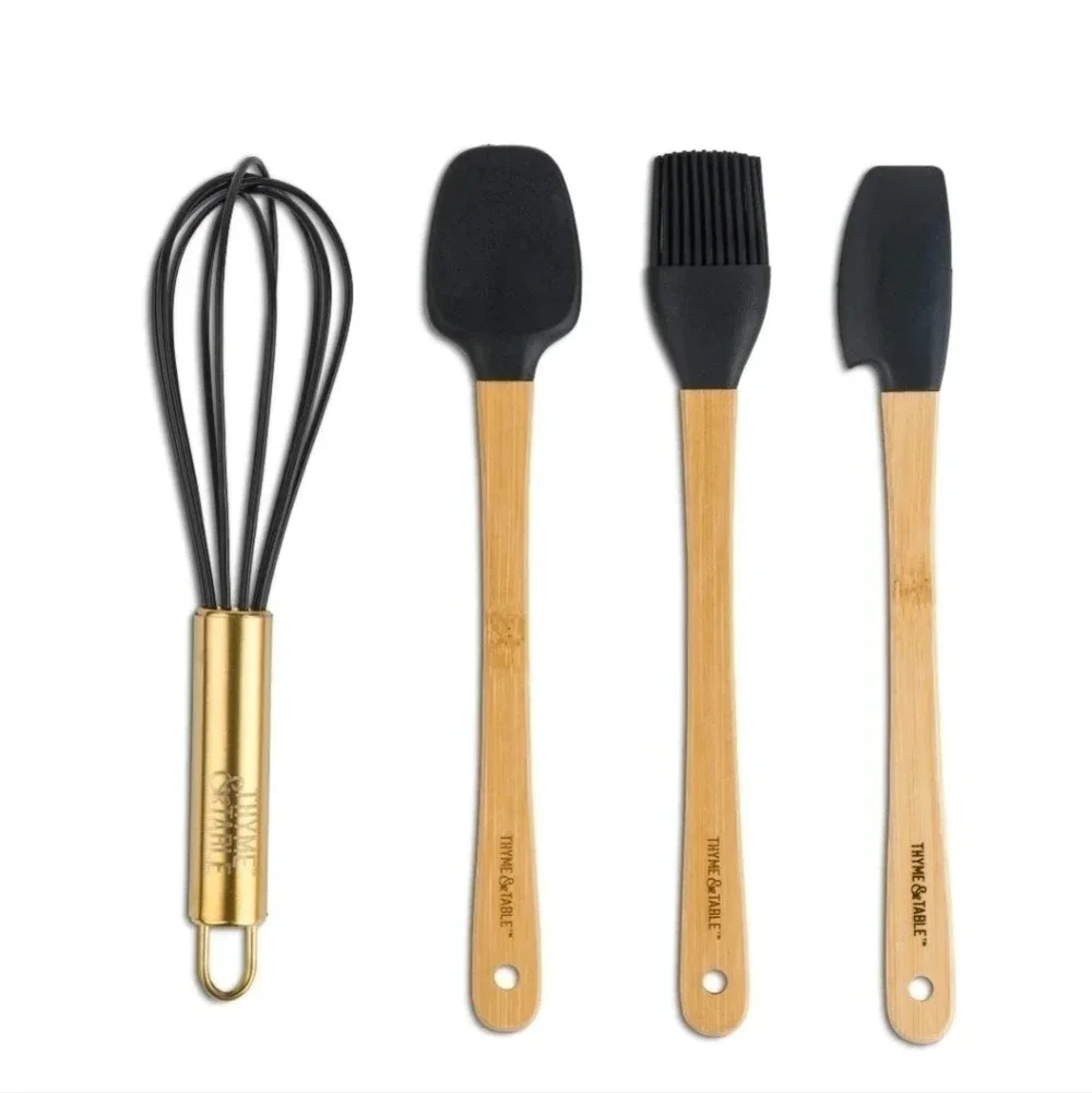 Thyme & Table 11 pc Mini Baking Set Dishwasher Safe Silicone Cupcake Liners NWT